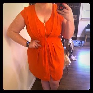 Size 14 orangey red h&m dress